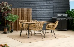 Sunlife Hagebord Beijing svart/teak 148 x 85 cm - ® | Sesongavslutning|Hagebord