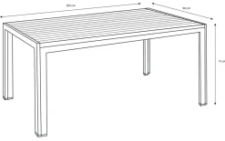 Sunlife Hagebord Havanna 205 x 90 cm i alu/nonwood - ® | Sesongavslutning|Hagebord