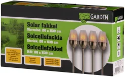 Garden Hagefakler med solceller 38 cm 4-pk. - ® | Solcellelamper