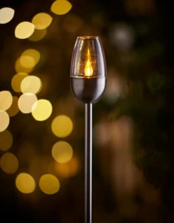 Garden Hagefakler med solceller 38 cm 4-pk. - ® | Solcellelamper