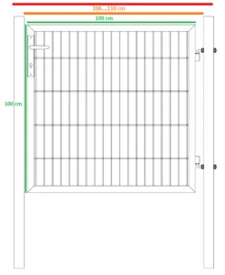 HORTUS Hageport metall svart 100 x 100 cm | Gjerder|Hageporter