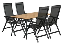 Sunlife Hagestol Kingston 6 posisjoner svart - ® | Sesongavslutning|Hagestoler