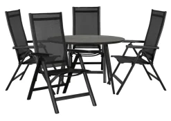 Sunlife Hagestol Kingston 6 posisjoner svart - ® | Sesongavslutning|Hagestoler