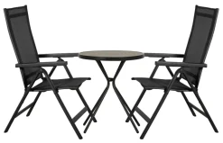 Sunlife Hagestol Kingston 6 posisjoner svart - ® | Sesongavslutning|Hagestoler