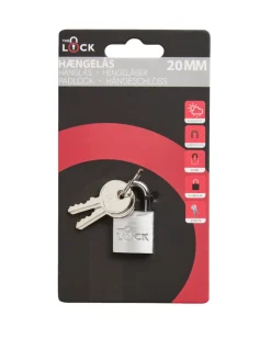 The Lock Hengelås m/to nøkler 20 mm aluminium | Hengelåser