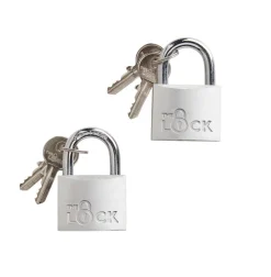 The Lock Hengelås m/to nøkler 40 mm aluminium - 2-pk. | Hengelåser
