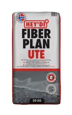 Hey'di Fiberplan Ute støpemasse 20 kg | Sement & Mørtel
