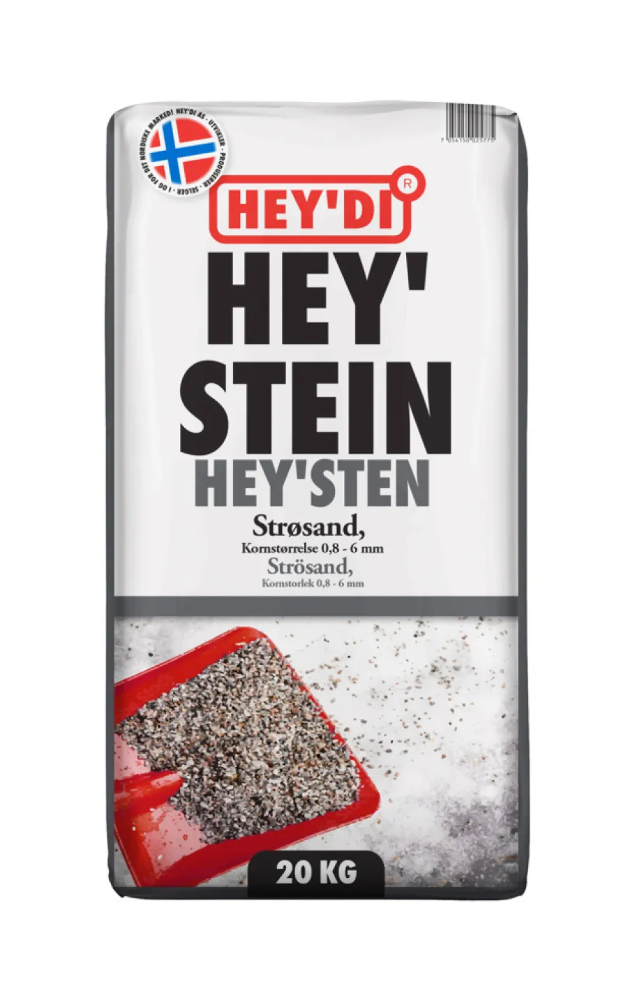 Hey'di Strøsand Hey'stein 20 kg | Snørydding