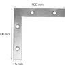 Home it Hjørnebeslag 100 x 100 x 15 mm - 2 stk. | Bygningsbeslag