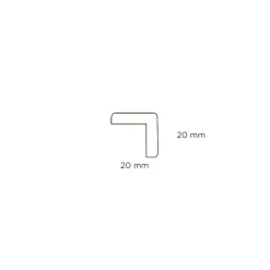 Hornbaek Hjørnelist plast hvit – 20 x 20 x 3000 mm | Lister