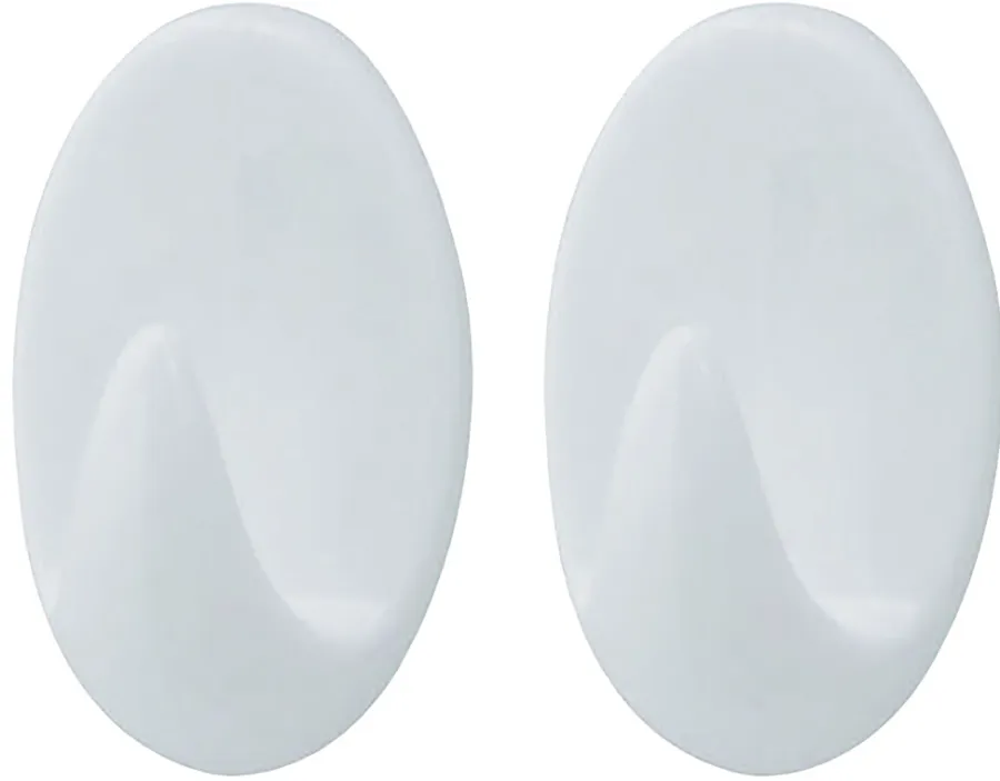 Target Håndklekrok oval plast 2 stk. - | Knagger & Knaggrekker