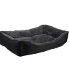 Petzone Hundeseng m/plysj svart/grå 50 x 70 cm | Hunde- Og Katteartikler