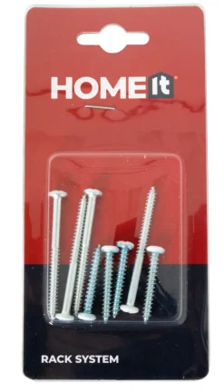 Home it Hyllemonteringssett t/Rack-system hvit | Veggskinner & Hylleknekter