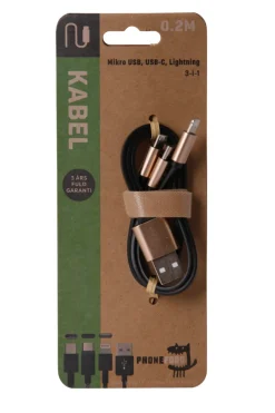 PhoneFood 3-i-1 ladekabel | Kabler & Adaptere