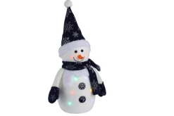 Stemning Julefigur med farget LED-lys H35 cm | Dekorativ Belysning - Utendørs