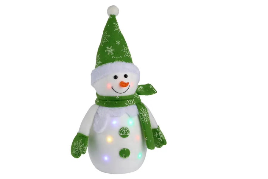 Stemning Julefigur med farget LED-lys H35 cm | Dekorativ Belysning - Utendørs