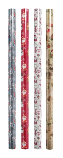 Stemning Julegavepapir 70 cm x 20 meter assortert | Juledekorasjoner