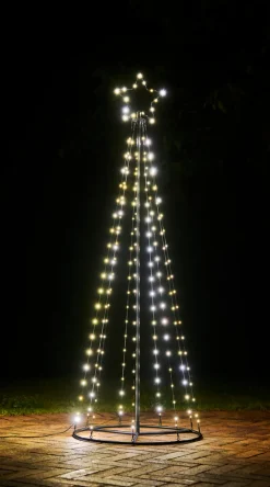 Stemning Juletre Flex m/stjerne 192 LED H180 cm | Dekorativ Belysning - Utendørs