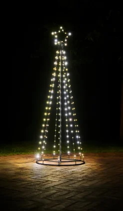 Stemning Juletre Flex m/stjerne 192 LED H180 cm | Dekorativ Belysning - Utendørs