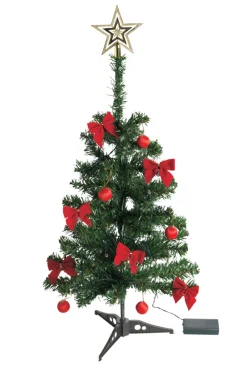 Stemning Juletre plast H60 cm m/10 LED og pynt | Juledekorasjoner