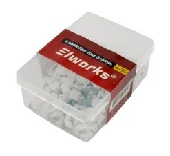Elworks Kabelklemmer flat 3 x 5 mm 100 stk. | Eloppheng & -Feste