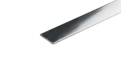 Kantlist flat sølv - 2 x 15 mm x 1 meter | Profillister