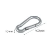 Home it Karabinkrok 10 x 100 mm - 2 stk. | Kjettinger & Vaiere