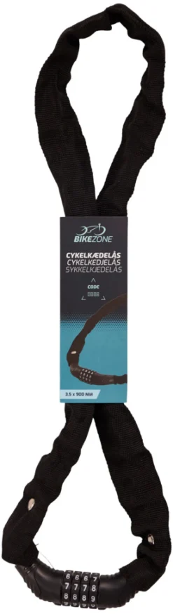 Bikezone Kjedelås til sykkel med kode - | Kjede- Og Sykkellåser