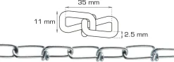 Home it Kjetting Ø2,5 mm x 2 meter | Kjettinger & Vaiere