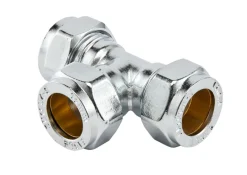 Klemring t-rør 15mm | Forkrommede