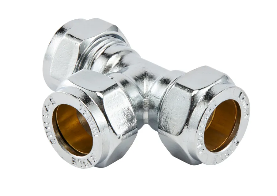 Klemring t-rør 15mm | Forkrommede