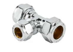 Klemring T-rør 15 x 12 mm | Forkrommede