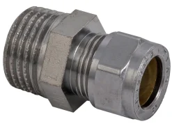 Klemring union rett 12 mm x 1/2" | Forkrommede