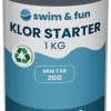 Swim & Fun Klor Starter hurtigklor 20 gr tabl. 1 kg - | Bassengtilbehør & Pleie