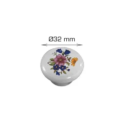 Home it Knott porselen hvit deko 32 mm - 2 stk. | Grep & Hengsler