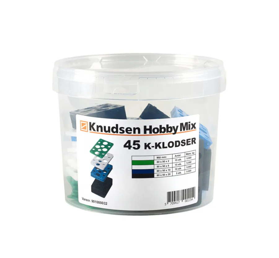 Knudsen Kilen K-klosser - 45 stk | Kiler