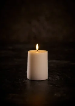 DAY Kubbelys med 3D LED-flamme H10 cm | Dekorativ Belysning - Innendørs