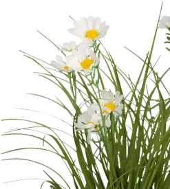 Kunstgress med margerittblomster 50 cm | Kunstige Planter