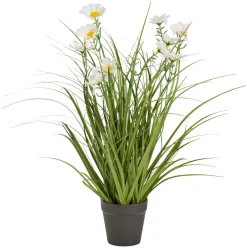 Kunstgress med margerittblomster 50 cm | Kunstige Planter