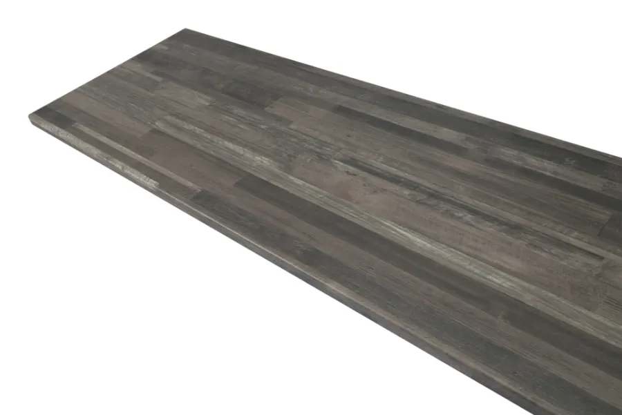 Laminatbenkeplate svart/grå tre 28 mm x 61 x 300 cm | Benkeplater