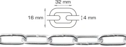 Home it Langlenket kjetting 4 mm x 5 meter | Kjettinger & Vaiere