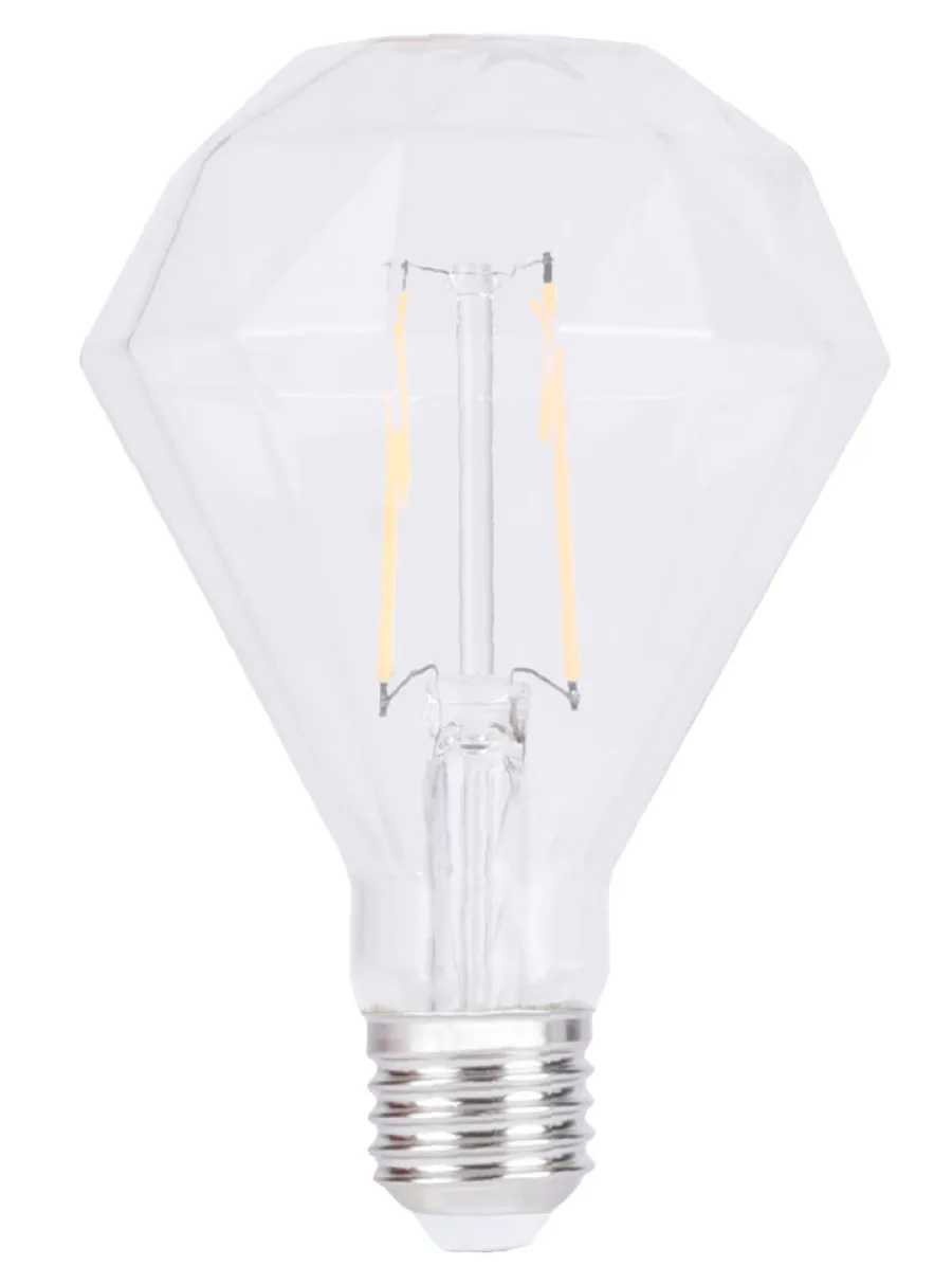 LED-filamentpære diamant 2 W E27 | Led-Pærer
