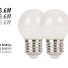 LED-kronepærer 3,6 W E27 - 2-pk. | Led-Pærer
