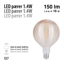 LED-pære Dent Amber 1,4 W E27 | Led-Pærer
