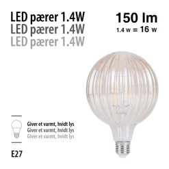 LED-pære Stripes Amber 1,4 W E27 | Led-Pærer