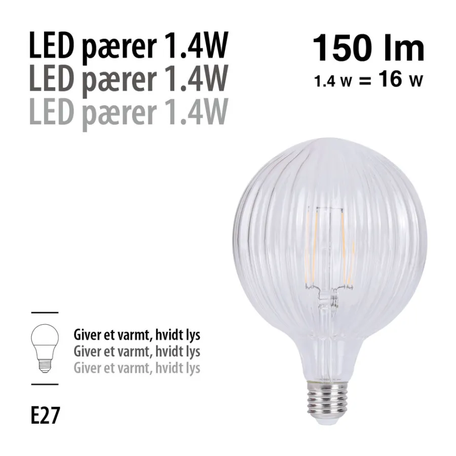 LED-pære Stripes 1,4 W E27 | Led-Pærer