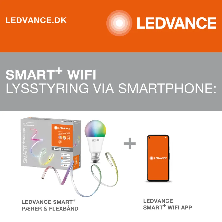 LEDVANCE SMART+ standard pære farget E27 9 W | Led-Pærer|Smartpærer