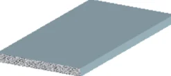Listprofil flat sølv - 2 x 25 mm x 1 meter | Profillister