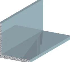 Listprofil vinkel sølv - 15 x 15 mm x 2 meter | Profillister