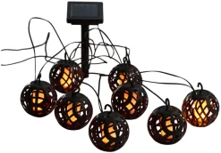Garden Lyslenke m/8 kuler med flammeeffekt 4,1 meter - ® | Solcellelamper